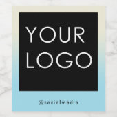 Modern Company Business Logo Ombre Gradient Weinetikett (Einzelnes Label)