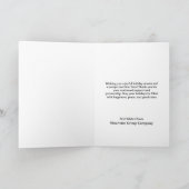 Modern Company Logo Black & Gold Weihnachten Karte (Innenseite)