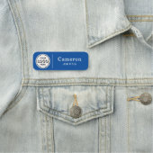 Modern Company Logo Blue Employee Namensschild (Beispiel)