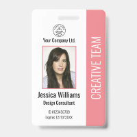 Modern Company Logo Foto Rosa Mitarbeiter-ID-Abzei
