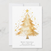 Modern Company Logo frohe Weihnachtsbaum Feiertagskarte (Vorderseite)