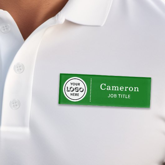 Modern Company Logo Grüne Mitarbeiter Namenschild