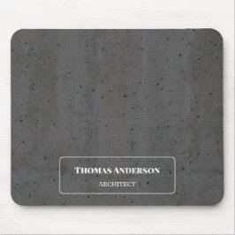 Modern Concrete White and Dark Gray Mousepad