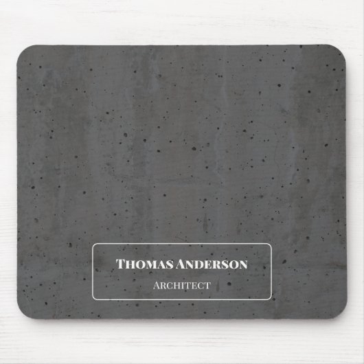 Modern Concrete White and Dark Gray Mousepad (Vorne)