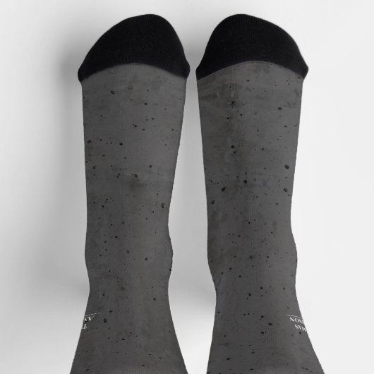 Modern Concrete White and Dark Gray Socken (Oben)