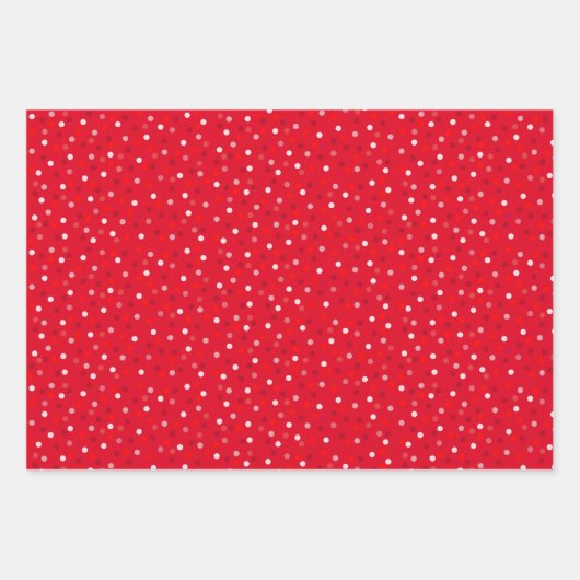 Modern Confetti auf Green, Red & Golden Geschenkpapier Set (Vorderseite)