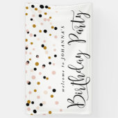 Modern Confetti Dots Geburtstagsparty-Banner Banner (Vertikal)