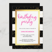 Modern Confetti | Einladung zur Geburtstagspartei (Vorne/Hinten)