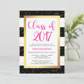 Modern Confetti | Gruppe 2017 Einladung (Stehend Vorderseite)