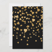 Modern Confetti Hearts Bridal Dusche Einladung (Rückseite)