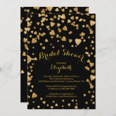 Modern Confetti Hearts Bridal Dusche Einladung (Vorne/Hinten)