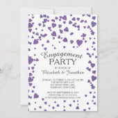 Modern Confetti Herzbezug Party Einladung (Vorderseite)