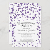 Modern Confetti Herzbezug Party Einladung (Vorne/Hinten)