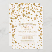 Modern Confetti Herzbezug Party Einladung (Vorne/Hinten)