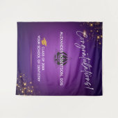 Modern Congratulations Dentist Graduation Purple Wandteppich (Vorderseite (Horizontal))