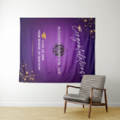 Modern Congratulations Dentist Graduation Purple Wandteppich (Beispiel (Horizontal))