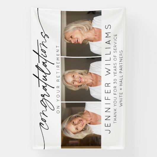 Modern Congratulations Retirement Script 3 Foto Banner (Vertikal)
