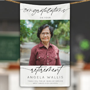 Modern Congratulations Retirement Script Foto Banner