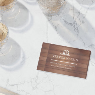 Modern Construction Handyman Carpenter Tools Wood  Visitenkarte