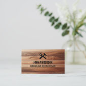 Modern Construction Handyman Contractor Renovation Visitenkarte (Stehend Vorderseite)