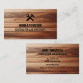 Modern Construction Handyman Contractor Renovation Visitenkarte (Vorne/Hinten)