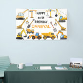 Modern Construction Simple Kid's Birthday Banner (Messeveranstaltung)