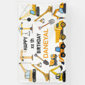 Modern Construction Simple Kid's Birthday Banner (Vertikal)