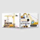Modern Construction Simple Kid's Birthday Gästebuch (Voll)