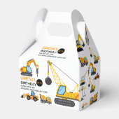 Modern Construction Simple Kid's Birthday Geschenkschachtel (Rückseite)