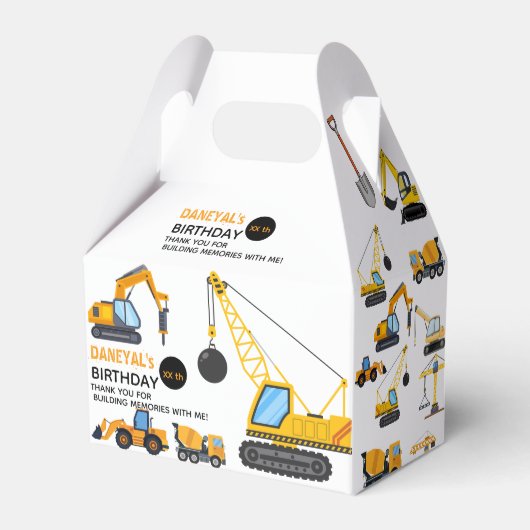 Modern Construction Simple Kid's Birthday Geschenkschachtel (Vorderseite)