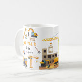 Modern Construction Simple Kid's Birthday Kaffeetasse (Vorderseite Links)