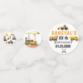 Modern Construction Simple Kid's Birthday Konfetti (Vorderseiten)