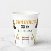 Modern Construction Simple Kid's Birthday Pappbecher (Links)