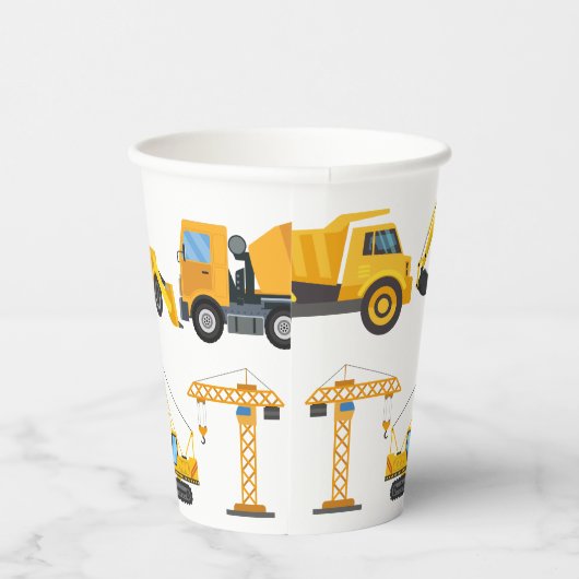 Modern Construction Simple Kid's Birthday Pappbecher (Rechts)