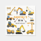 Modern Construction Simple Kid's Birthday Serviette (Vorderseite)