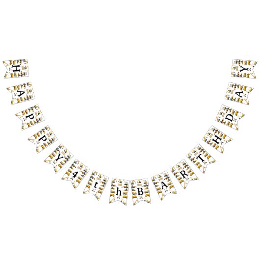 Modern Construction Simple Kid's Birthday Wimpelkette (Alle)