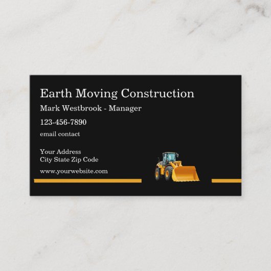 Modern Construction Unique Business Cards Visitenkarte (Vorderseite)