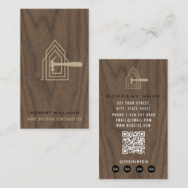 Modern Construction Wood Home Building Lux Visitenkarte