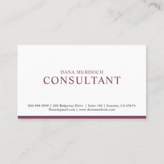 Modern Consultant Professional Photo Visitenkarte (Rückseite)