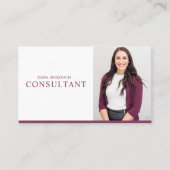 Modern Consultant Professional Photo Visitenkarte (Vorderseite)