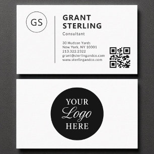 Modern Consultant QR Code Company Logo Visitenkarte
