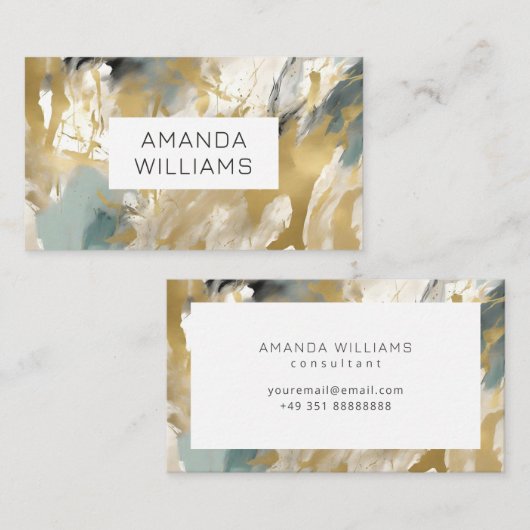 Modern Contemporary Abstract Consultant Visitenkarte (Vorne/Hinten)