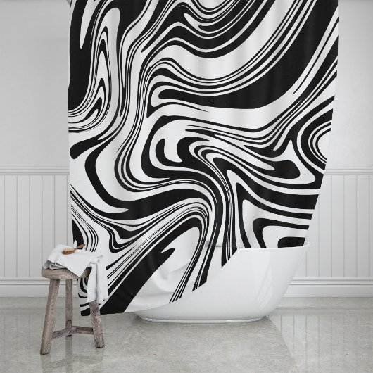 Modern Contemporary Bold Large Scale Abstract  Duschvorhang