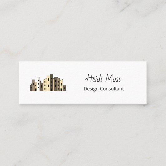 Modern Contemporary Design Consultant QR code Mini Visitenkarte (Vorderseite)