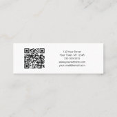 Modern Contemporary Design Consultant QR code Mini Visitenkarte (Rückseite)