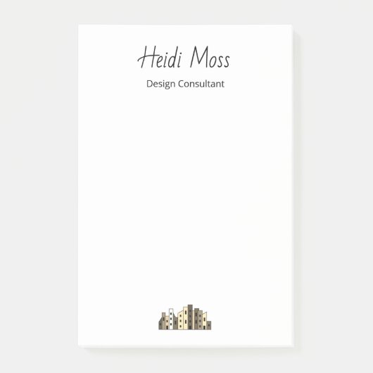 Modern Contemporary Urban Design Consultant Post-it Klebezettel (Vorderseite)