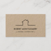 Modern Contractor Construction QR Code Visitenkarte (Vorderseite)