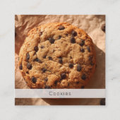 Modern Cookies Bakery Business Card with QR Code Quadratische Visitenkarte (Vorderseite)