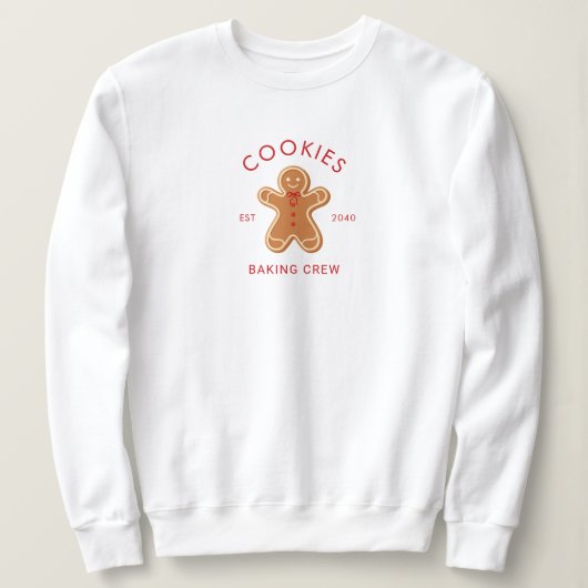 Modern Cookies Baking Crew Christmas Sweatshirt (Design vorne)