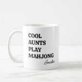 Modern Cool Aunts Play Mahjong Name Quote Kaffeetasse (Links)